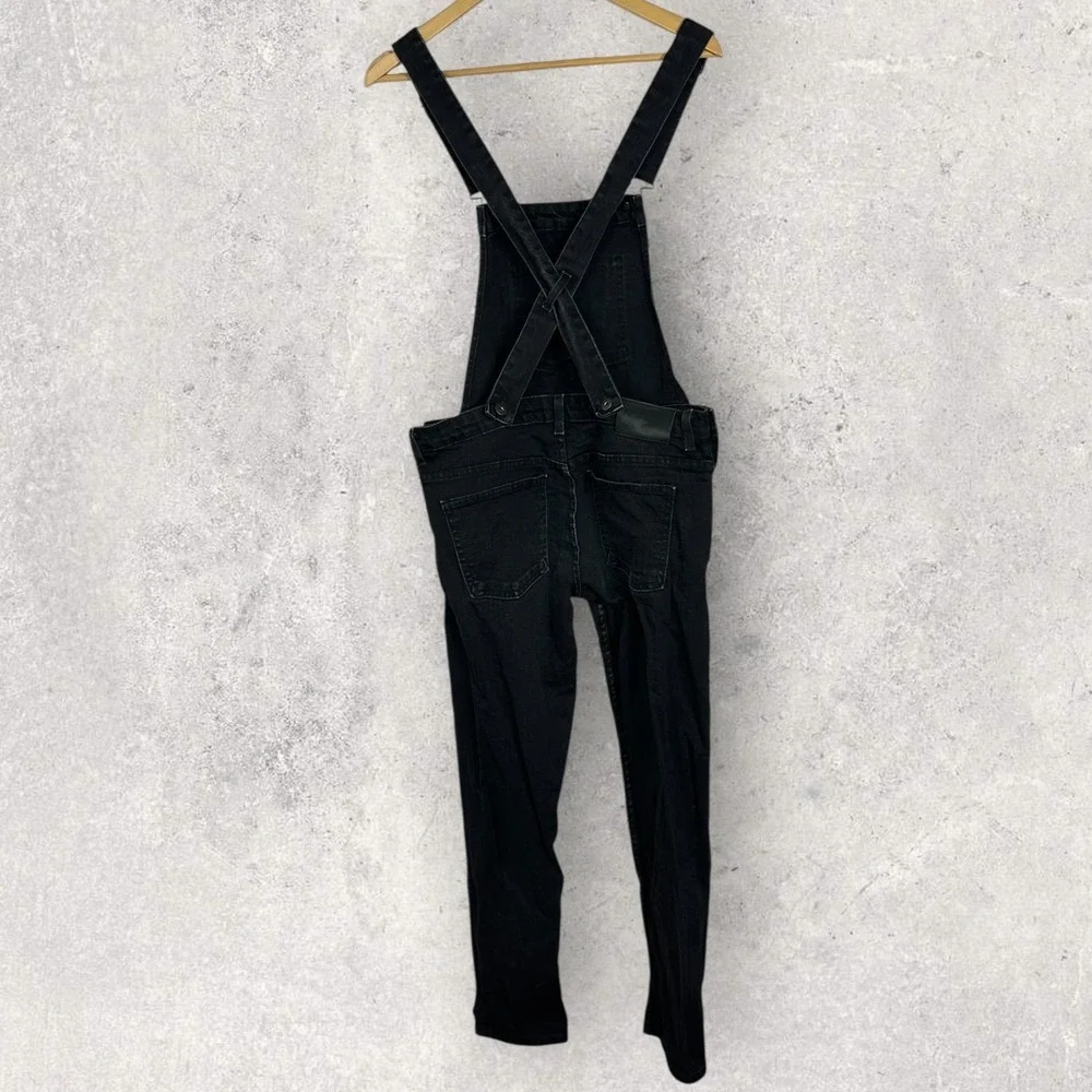 Naked Famous‎ Japanese Denim Black Overalls Womens Size Medium Canada Made Jeans - Picture 5 of 16